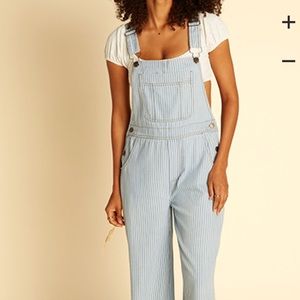 Billabong x wrangler striped overalls